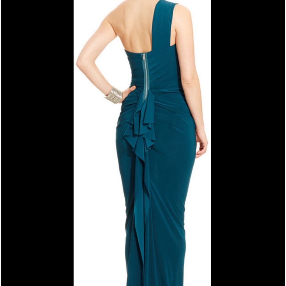 Xscape one shoulder dress